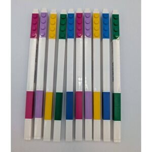 Lot Of Lego Stationary Markers Connectible Pens .7mm 5 Colors 10 QTY NWT